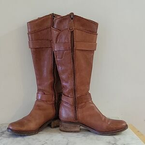 Fabianelli Italy C330 warm brown insulated leather tall  moto riding boots EU 37